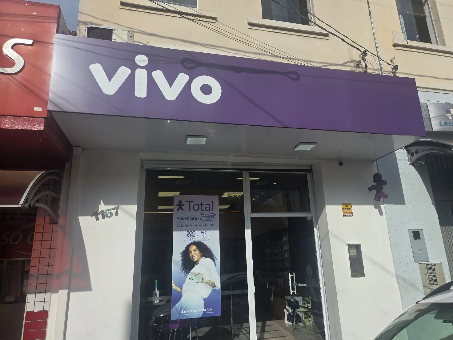 Fachada da loja Vivo Mococa